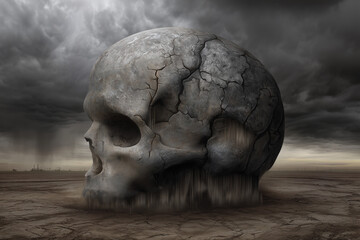 skull in the desert