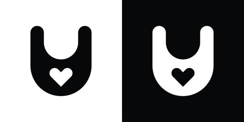 Baby bib icons symbols in flat style.