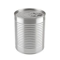 Tin can food container isolated on background