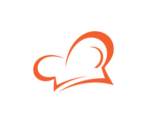 Fototapeta premium Stylized chef hat icon on clean background