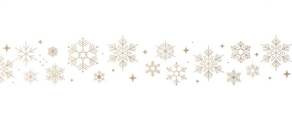snowflakes and stars border isolated on white background vector illustration EPS10
