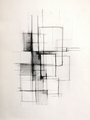 Wall Art Abstract Geometric Grid Paper Background for Junk Journals and Scrapbooking