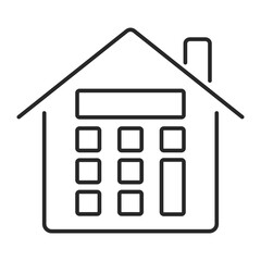 real estate calculation line icon