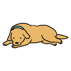 寝ている犬のイラスト
