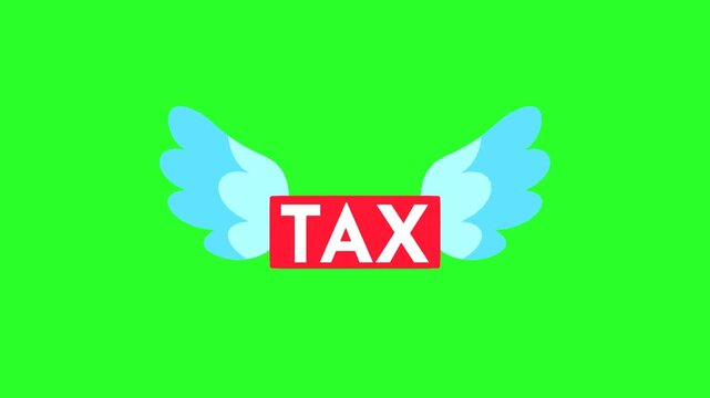 Flying Tax Icon for Economy and Finance