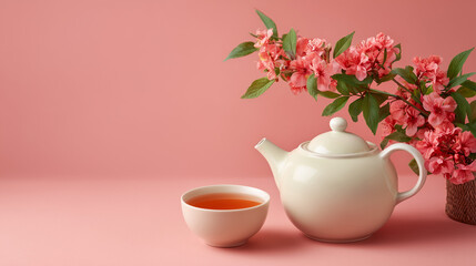 tea and flowers