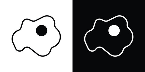 Omelet icons symbols in flat style.