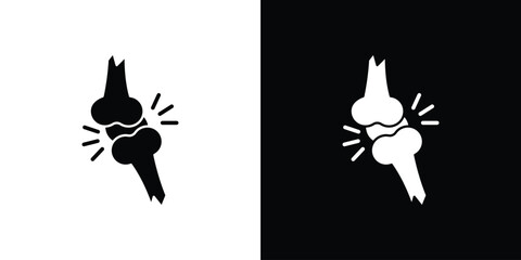 Osteoporosis icons symbols in flat style.