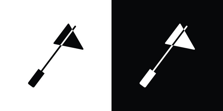 reflex hammer icons symbols in flat style.