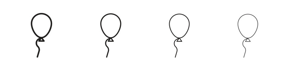 Balloon icons collection web design, minimal line style © Hunt