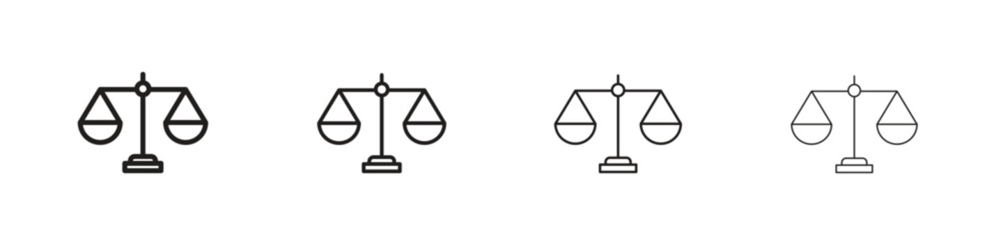 Ethics icons collection web design, minimal line style
