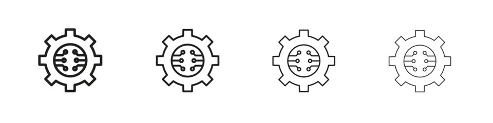 ETL icons collection web design, minimal line style