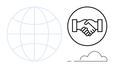 Global partnership. Visual ation of teamwork, global connections, and digital collaboration. Global partnership s connectivity and joint ventures. Ideal for business, networking, technology
