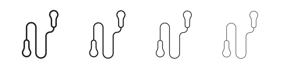 Jump rope icons collection web design, minimal line style © Hunt