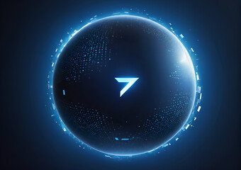 glowing neon button