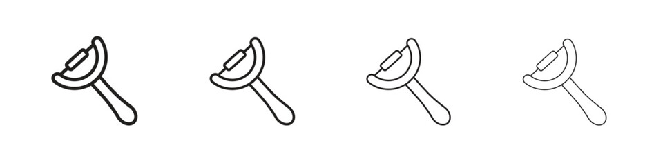Potato peeler icons collection web design, minimal line style