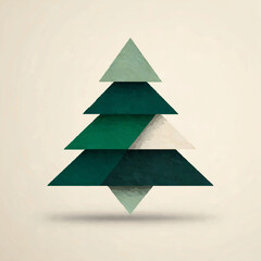 Minimalist Christmas tree illustration

