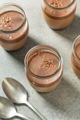 Sweet Dark Chocolate Mousse Pudding Parfait