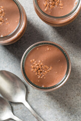 Sweet Dark Chocolate Mousse Pudding Parfait
