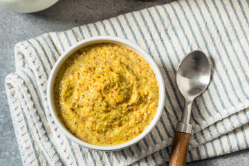 Healthy Organic Spicy Grainy Mustard