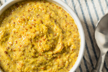 Healthy Organic Spicy Grainy Mustard