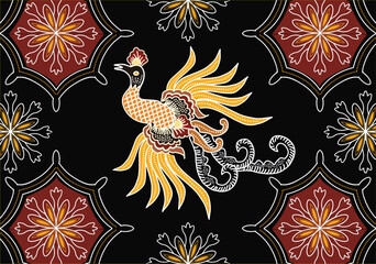 A variety of Indonesian batik that is very famous for its fauna motifs