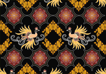 A variety of Indonesian batik that is very famous for its fauna motifs