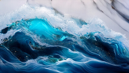 Dynamic Blue Water Waves and Ice Formation