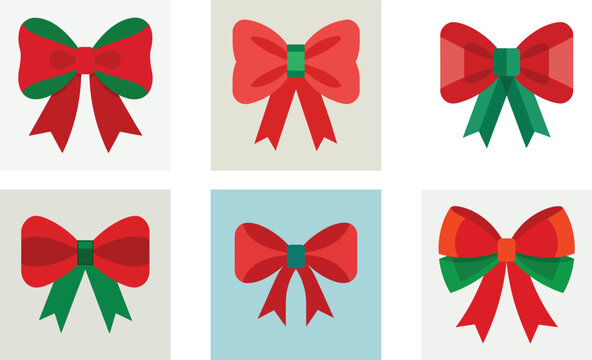  lassic christmas bow tied ribbon realistic sati 