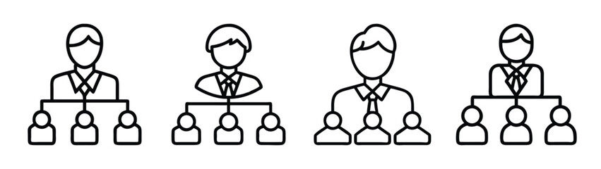 Organization chart hierarchy structure management business team leadership infographic diagram 