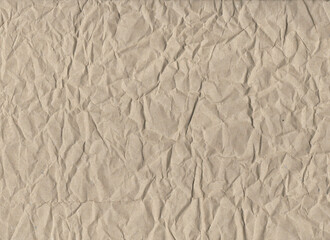 Light brown crumpled wrapping paper texture. Can be used for background, packaging mockup, texture map, web hero, poster backdrop, product staging.