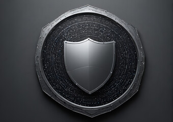 shield on a black background