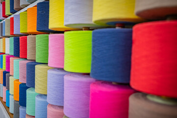 Colorful Yarn Wall Background