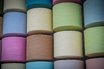 Colorful Yarn Wall Background