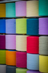 Colorful Yarn Wall Background