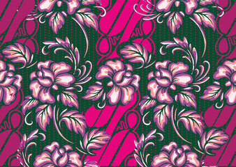 A variety of Indonesian batik that is very famous for its floral motifs