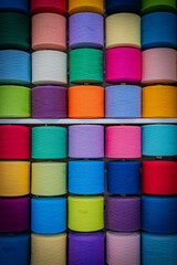 Colorful Yarn Wall Background