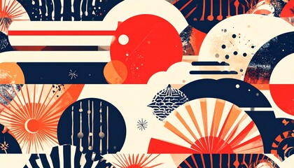 お正月に使えるアブストラクト和柄背景8