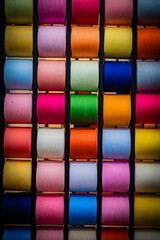 Colorful Yarn Wall Background