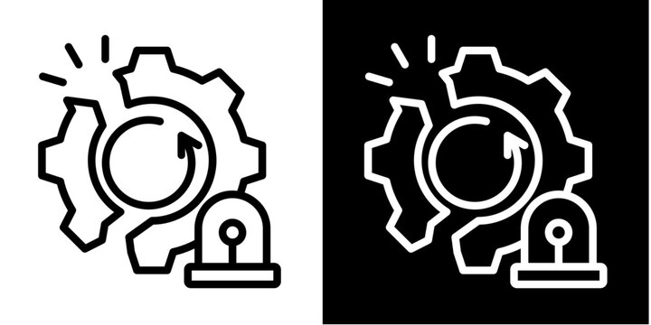 Alert Bell  Icon Set White Style Collection