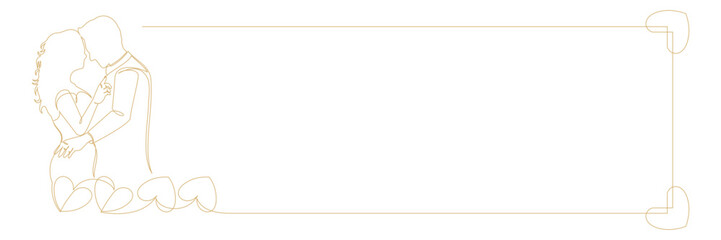 romantic couple line art style vector 4.eps