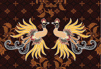 A variety of Indonesian batik that is very famous for its fauna motifs