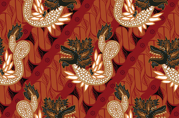 A variety of Indonesian batik that is very famous for its fauna motifs