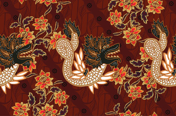 A variety of Indonesian batik that is very famous for its fauna motifs