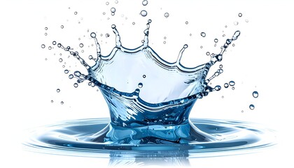 A vivid shot captures the splash from a liquid impact, forming a crown shape