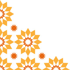Geometric Islamic Star Corner Decoration