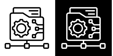 Server Gear  Icon Set White Mix Style Collection