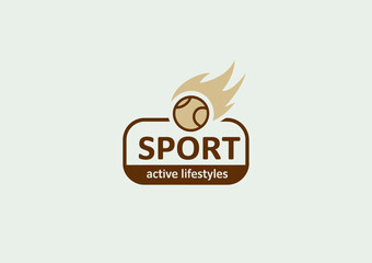 This image features a dynamic sport-themed logo representing active lifestyles, highlighting energy and movement, suitable for fitness brands or sports events and activities.