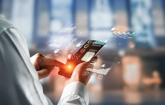 A data analytics interface for visualizing business performance metrics. A collection of charts and graphs for strategic reporting and company analysis. Motif