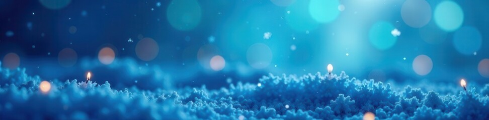 Delicate snowflakes on a vibrant blue backdrop, creating a festive scene , frozen, snowflake